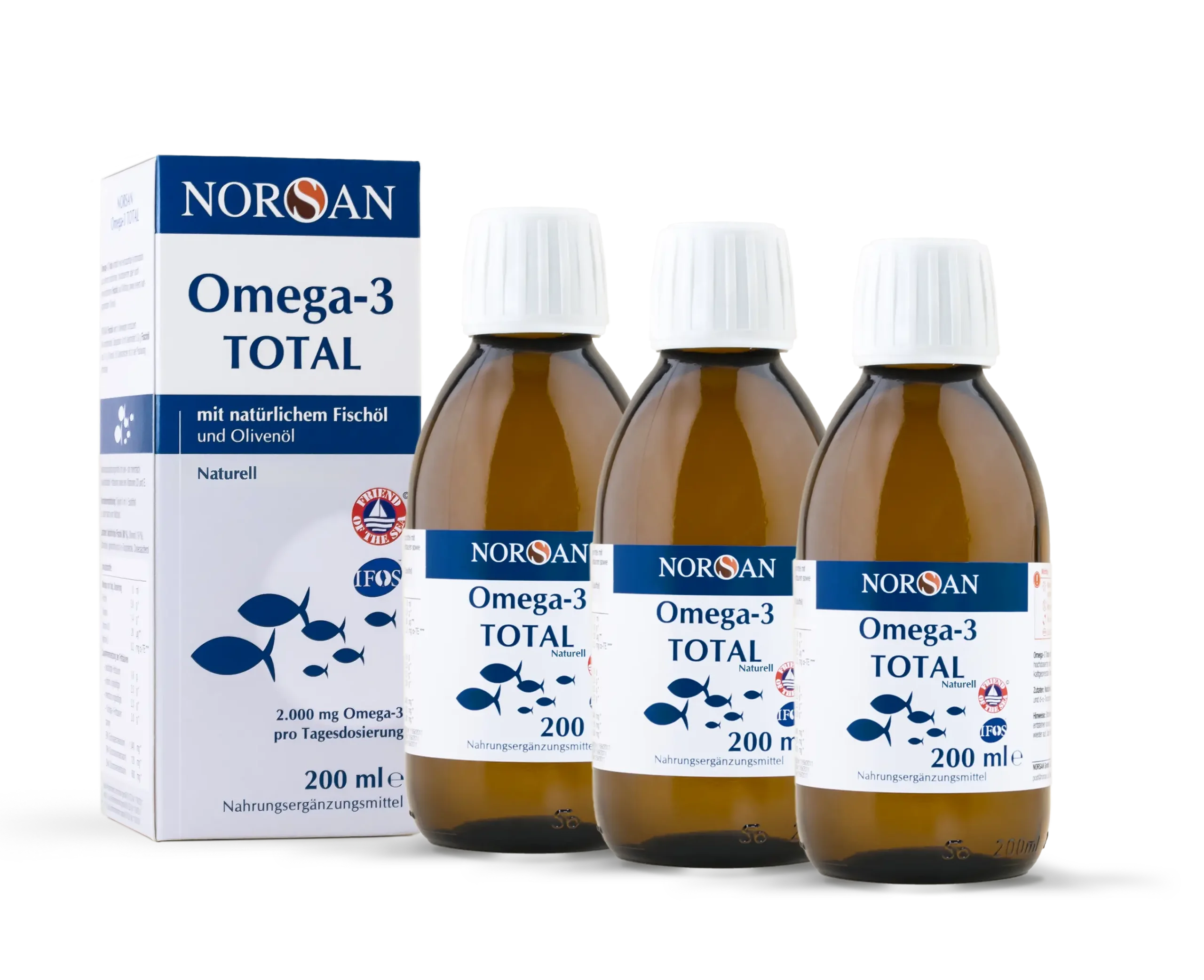 norsan omega-3 total naturell 3er pack