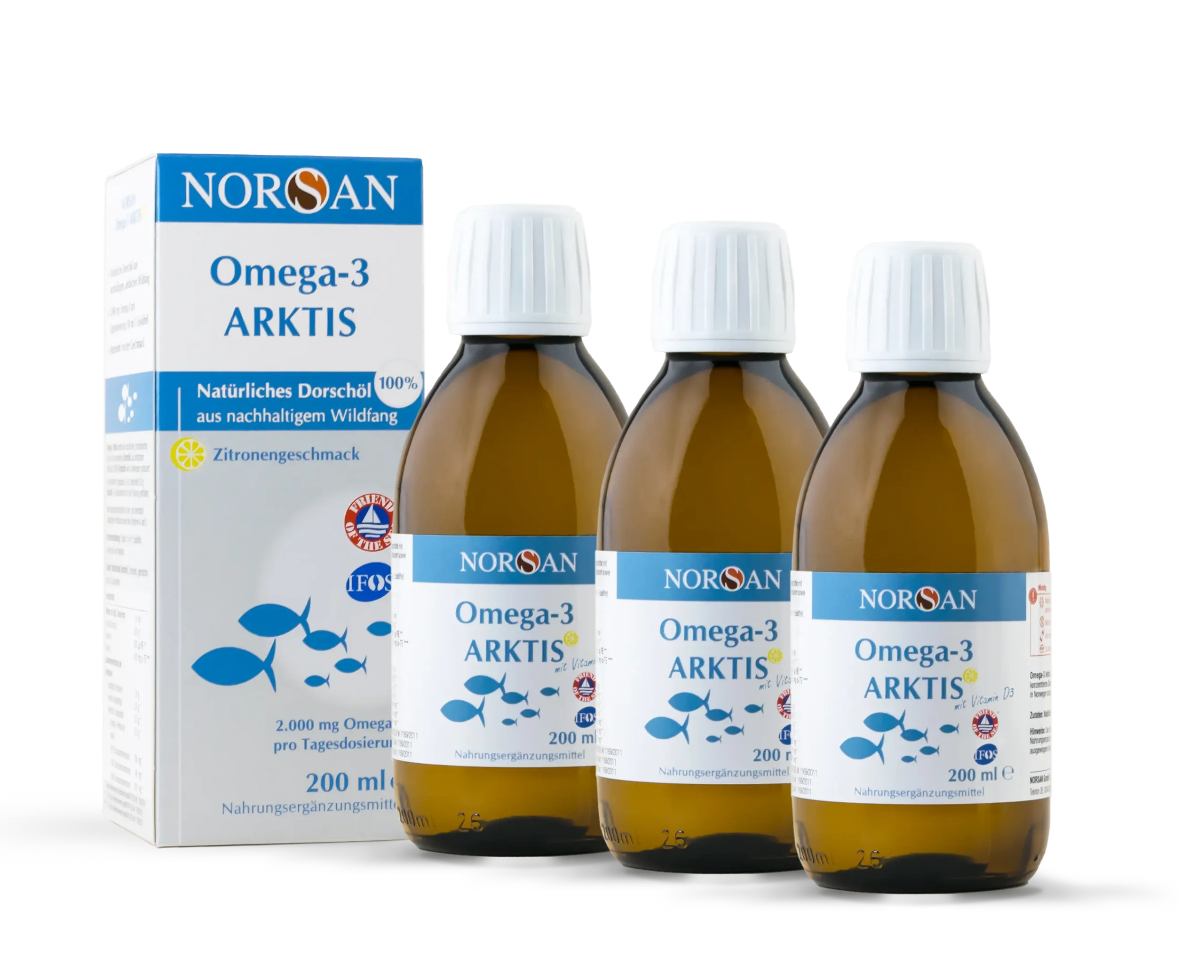 norsan omega-3 Arktis_3er-Pack-FlascheBox