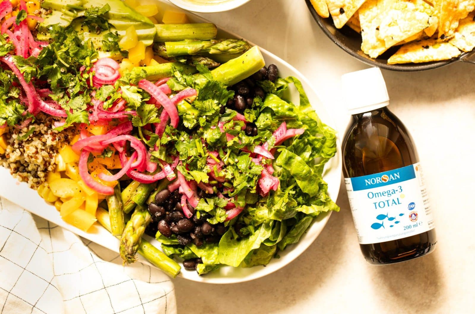 regenbogen spargel taco mit omega-3 norsan rezept