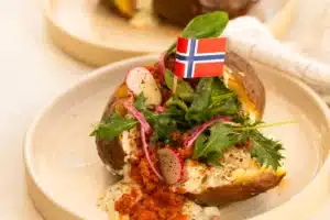 Knusprige Ofenkartoffel mit Quark-Makrelen-Topping norsan rezept omega-3