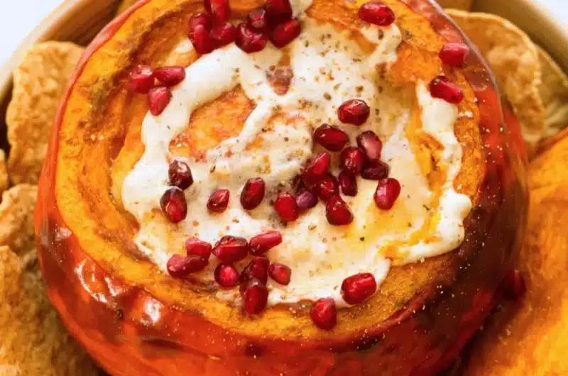 Cheesy Halloween Kürbis-Fondue mit Omega-3 