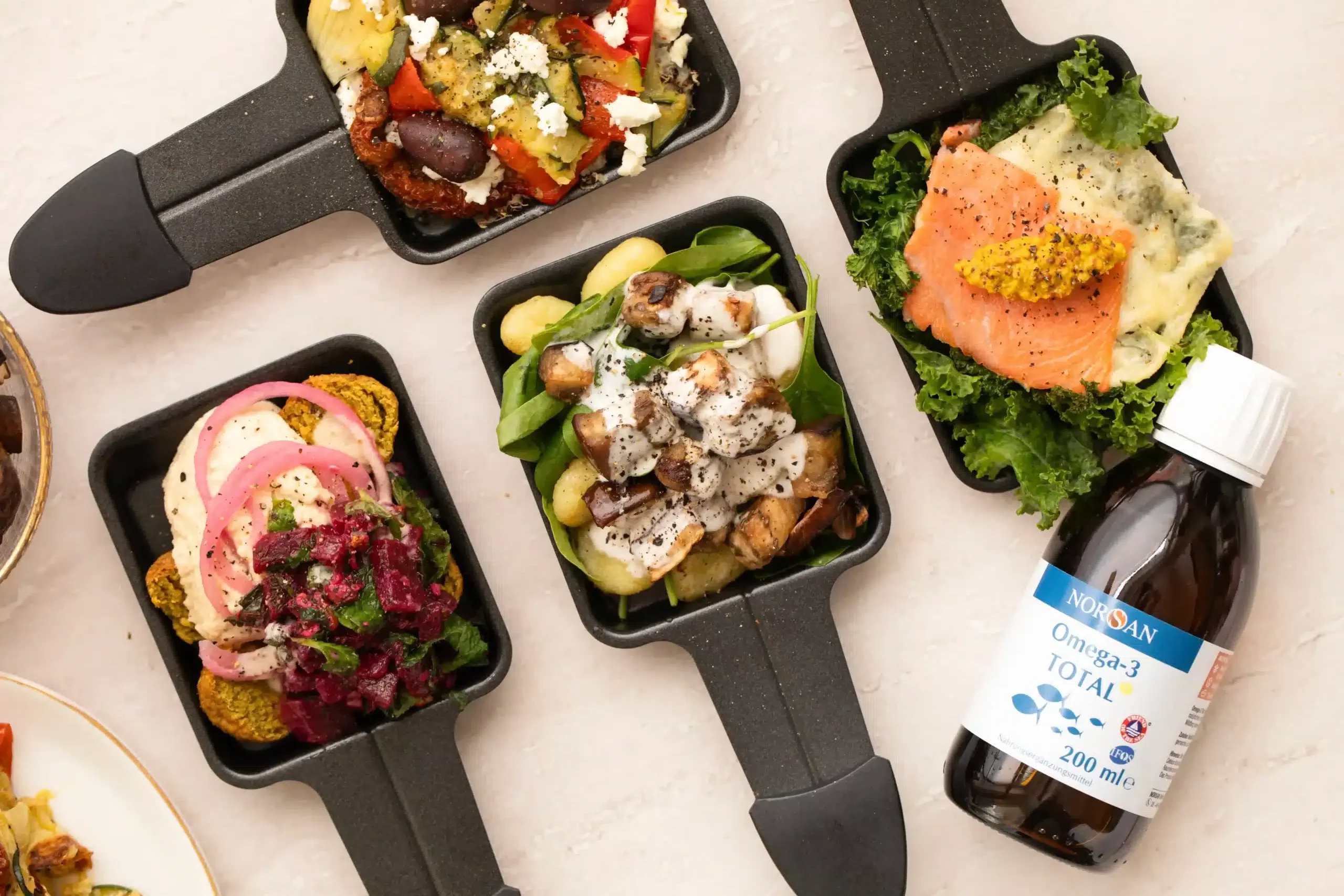 Buntes-Silvester-Raclette-mit-Omega-3 norsan rezept