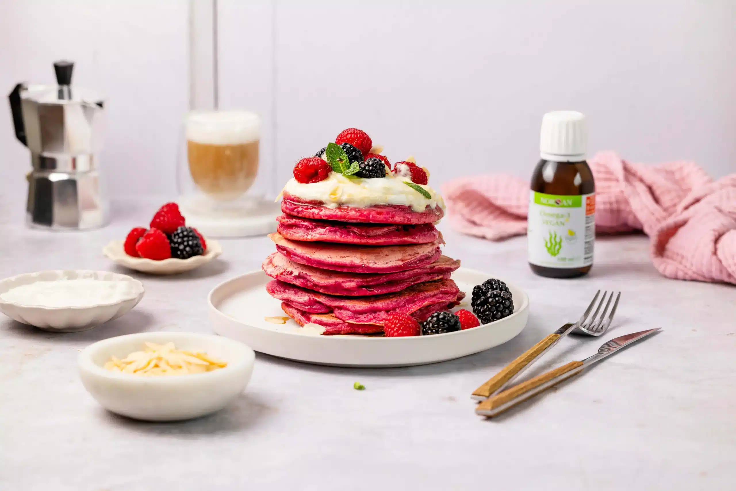 Rote Bete Pancakes mit Omega-3