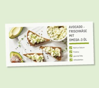 Rezeptkarte: Avocado Frischkäse