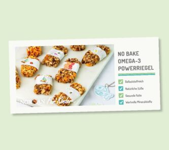 Rezeptkarte: No-Bake Powerriegel